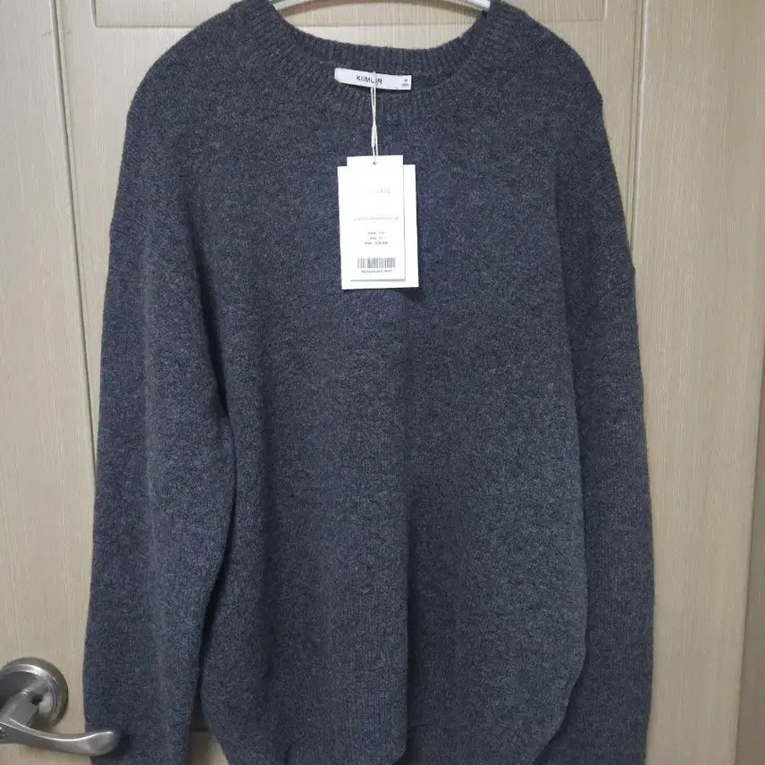 [BUNJANG] KIMUER Soft Texture Semi Oversized Daily Knit Charcoal / 키뮤어 소프트 텍스쳐 세미 오버핏 데일리 니트 m 차콜