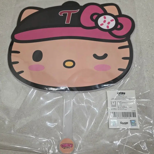 [BUNJANG] LG Twins Tanning Hello Kitty Large Fan Sealed / LG트윈스 태닝 헬로키티 왕부채 미개봉
