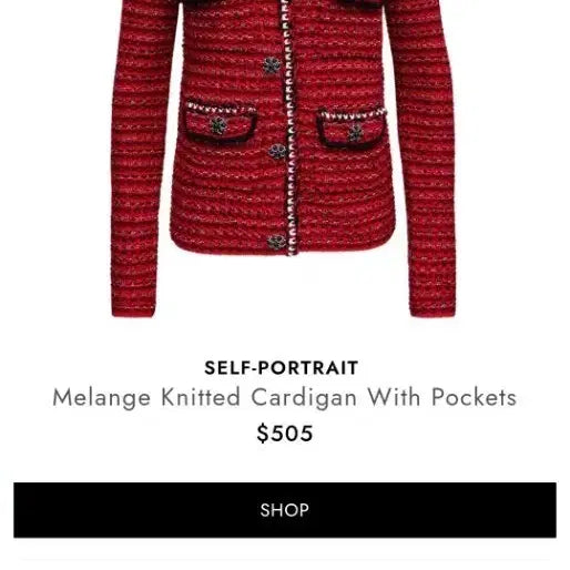 [BUNJANG] Self-Portrait Knit Tweed Jacket / 셀프 포트레이트 니트 트위드자켓