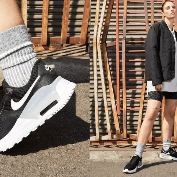 [BUNJANG] Nike Air Max System W Black Wolf Grey/White Sneakers (DM9538-001) / 나이키 에어 맥스 시스템 W 블랙 울프 그레이/화이트 / DM9538-001 운동화 사이즈240디자인: 80년대 에어 맥스 스타일에서 영감을 받은 날렵하고 스포티한 로우탑 디자