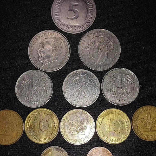 [BUNJANG] German Coin Set (6 Types, 13 Coins, 1950-1992) / 독일 주화 세트 ( 6종 13개 '50년~'92년 )