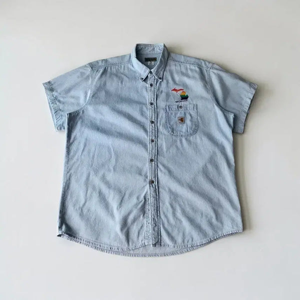 [BUNJANG] Carhartt Cotton Oversized Short Sleeve Shirt XXL / FR칼하트 면 오버핏 반팔셔츠 XXL