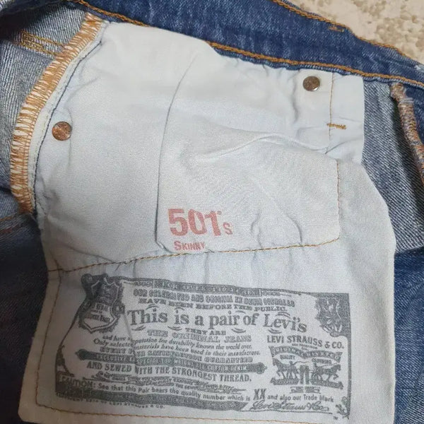 [BUNJANG] Levi's 501 Skinny Mid-Wash Denim Jeans W28/L26 / [W28/L26] 리바이스 501 스키니(501 S) 중청 데님 청바지