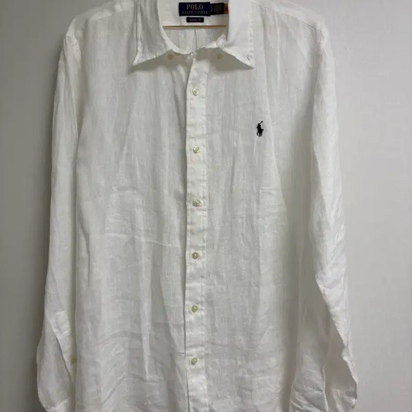 [BUNJANG] Polo Ralph Lauren Men's Classic Fit Linen Shirt L / 폴로랄프로렌 남성 클래식핏 린넨셔츠 L