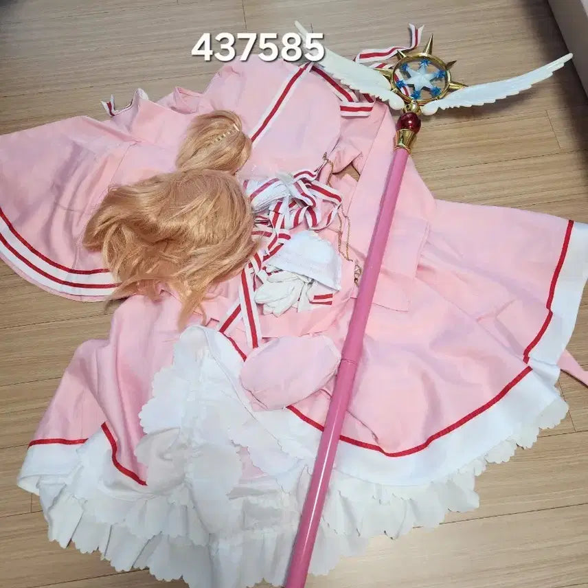 [BUNJANG] Cardcaptor Sakura Clear Card Pink Battle Suit Cosplay Set / 카드캡터 사쿠라 클리어카드 2화 핑크 전투복 코스프레