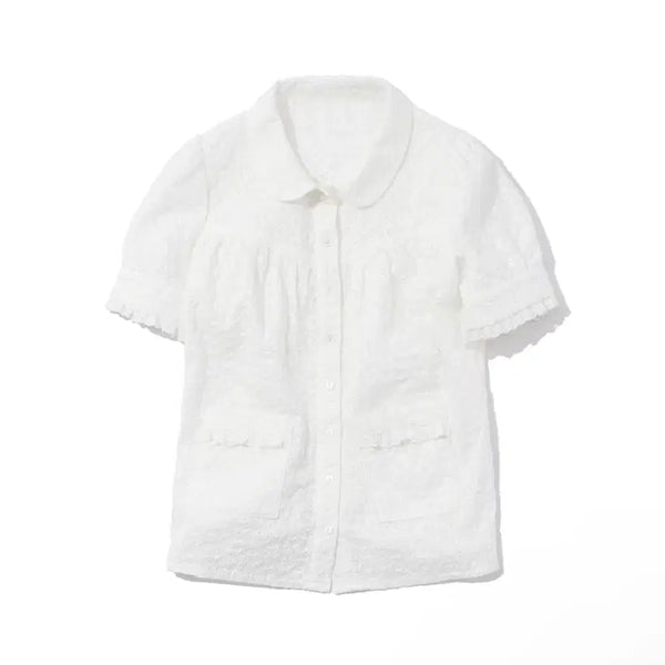 [BUNJANG] FOGDEN Star Lace Punching Blouse / 포그던 블라우스 star lace punching blouse