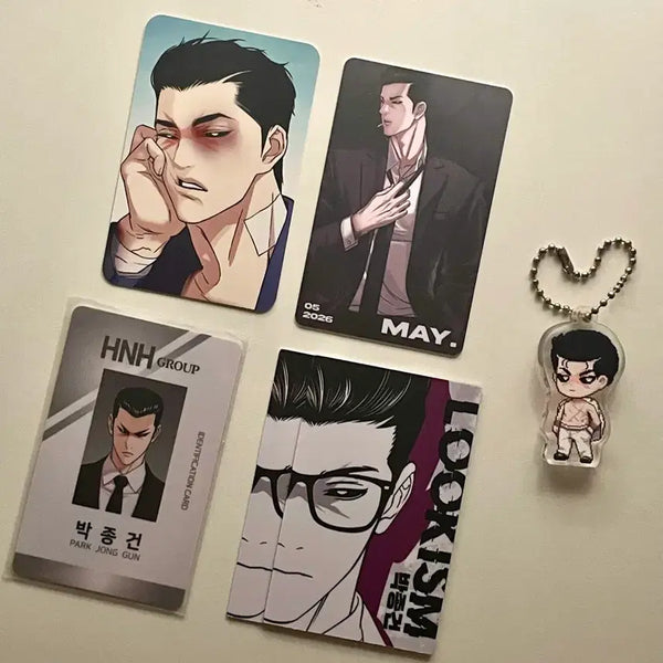[BUNJANG] Lookism Jikang Goodies Bundle Set Special Photocard Pixel Keyring Employee ID / 외지주 종건 굿즈 일괄 특전포카픽셀키링사원증