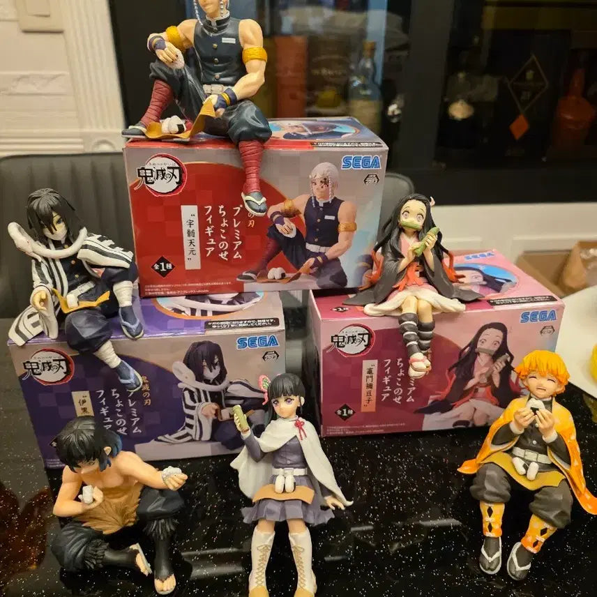 [BUNJANG] Demon Slayer Chokonoko Onigiri Figure Set (6 Types) / [6종] 귀멸의 칼날 초코노코 주먹밥 피규어 세트