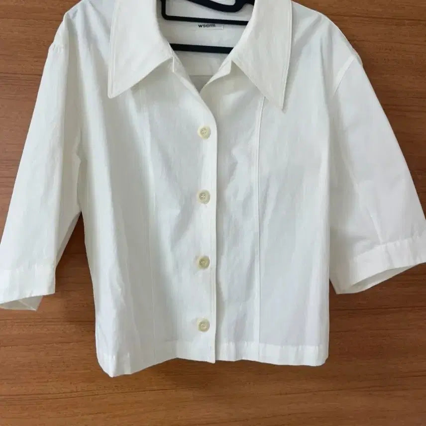[BUNJANG] Washingroom Ivory 3/4 Sleeve Jacket / WASHINGROOM 워싱룸 아이보리 칠부자켓