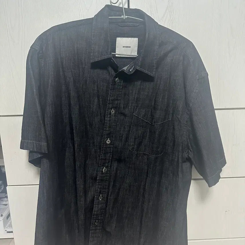 [BUNJANG] INDLOUNG Denim Short-Sleeve Shirt Size 3 / 인더로우 데님 반팔 셔츠 3사이즈