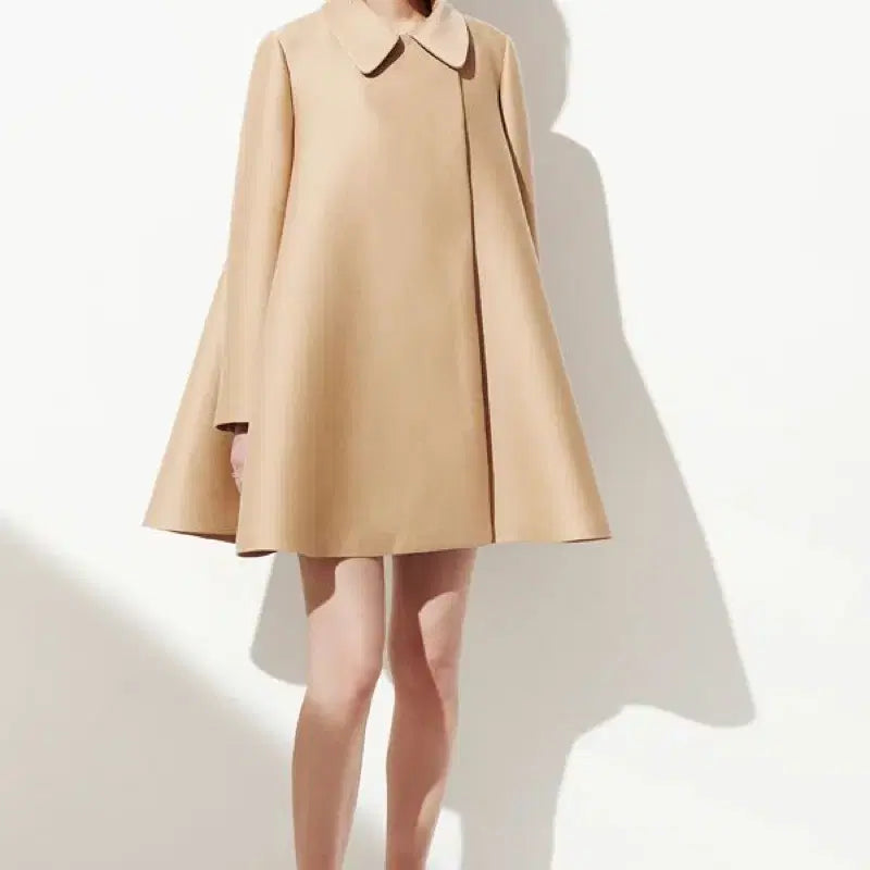 [BUNJANG] AvoAvo Flare Silk Wool Coat / 아보아보 플레어 실크 울 코트