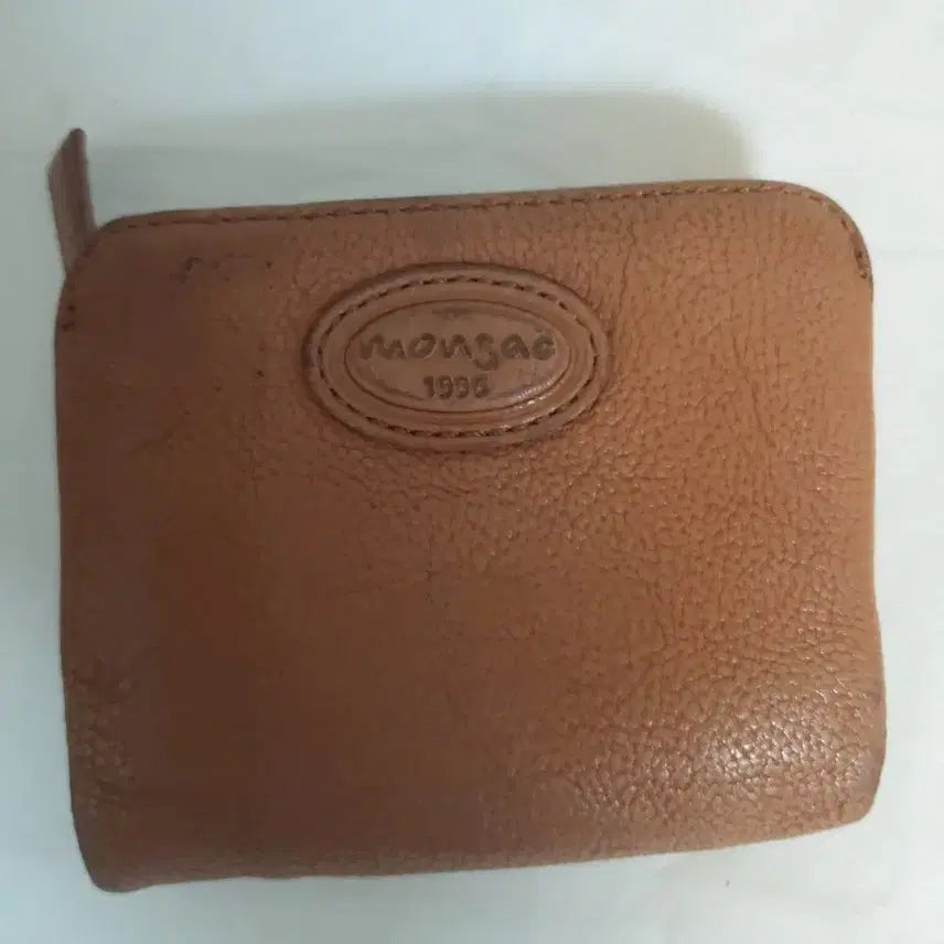 [BUNJANG] Mongsac 1996 Brown Leather Wallet / 몽삭 1996 브라운 가죽 지갑