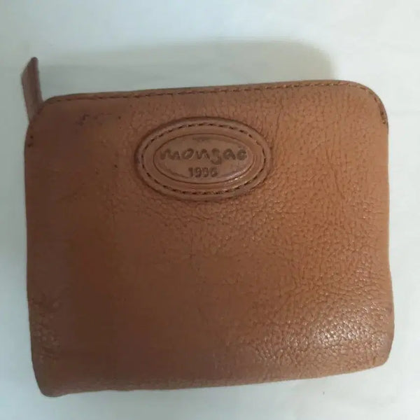 [BUNJANG] Mongsac 1996 Brown Leather Wallet / 몽삭 1996 브라운 가죽 지갑