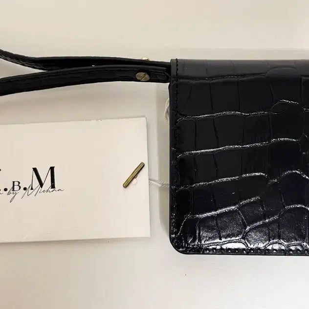[BUNJANG] Misha E.B.M Crocodile Leather Card Holder Mini Clutch Bag Black / (새상품) 미샤 E.B.M 악어가죽 카드지갑 (미니 클러치백)