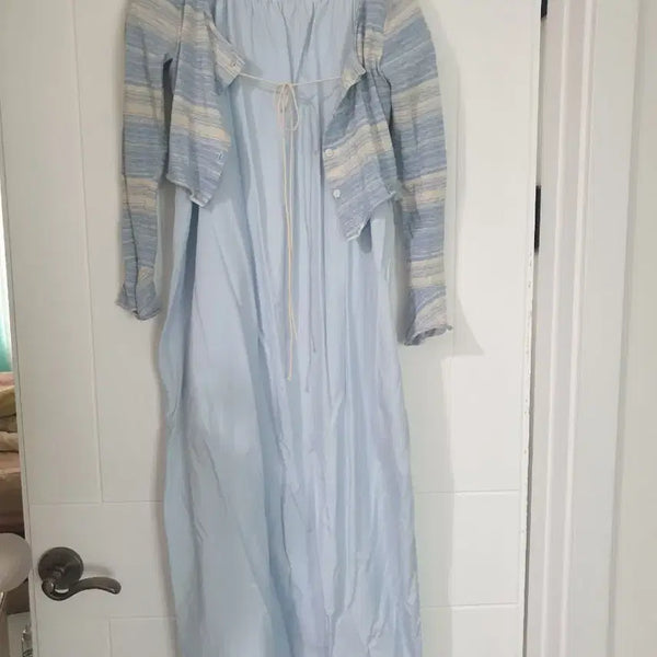 [BUNJANG] Sky Blue Dress + Cardigan Set / (오늘특가) 하늘색 원피스+가디건 2종