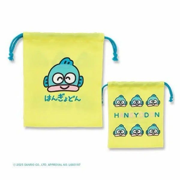 [BUNJANG] Sanrio x Oekakisan Hangyodon Drawstring Pouch / 산리오 x 오에카키상 콜라보 한교동 조리개파우치