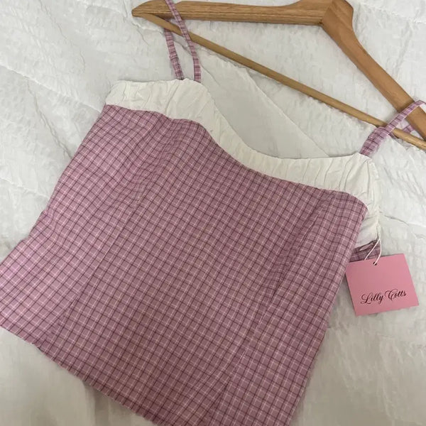 [BUNJANG] Lily Coats Pink Bustier (Size S) / 새상품 택 o 릴리코츠 핑크 뷔스티에