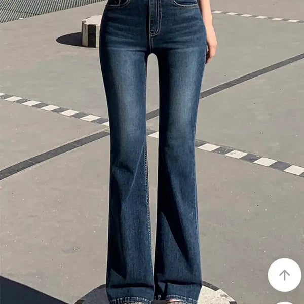 [BUNJANG] Bootcut Dark Wash Denim Jeans / 부츠컷 진청 데님진
