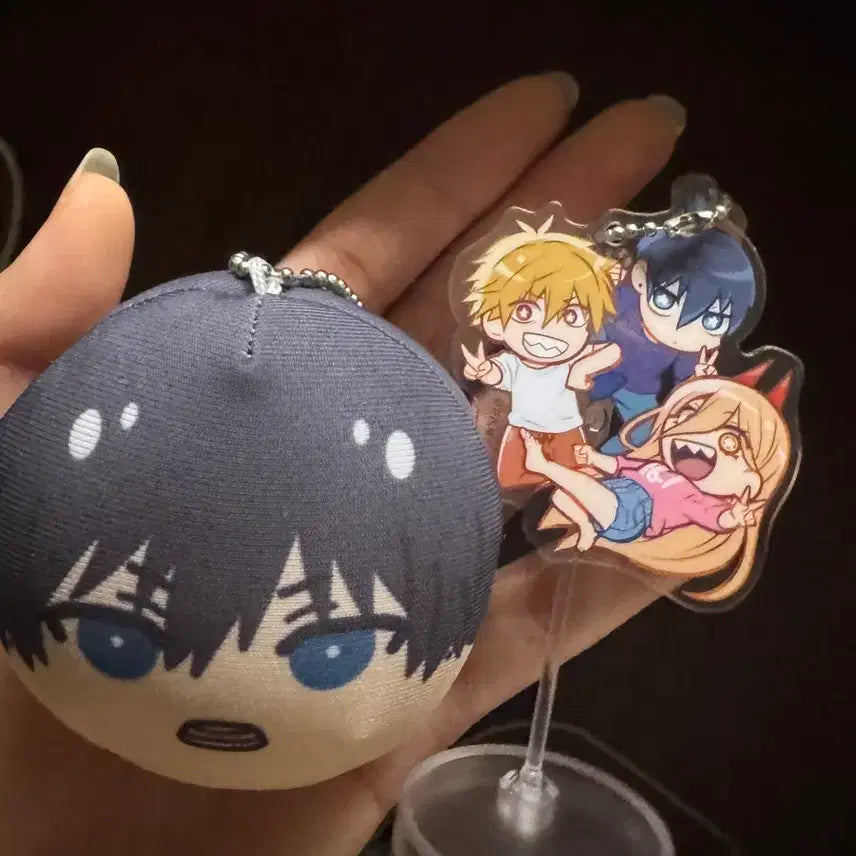 [BUNJANG] Chainsaw Man Aki Manju Plush & Acrylic Keychain Set / 체인소맨 아키 만쥬, 체인소맨 아크릴 키링