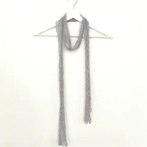 [BUNJANG] Vintage Lace Scarf - Grey / 빈티지 레이스 스카프 그레이