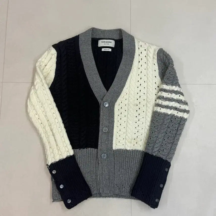 [BUNJANG] Thom Browne Aran Cable Funmix Cardigan Size 1 / [당일발송/1] 톰브라운 아란케이블 펀믹스 가디건 1