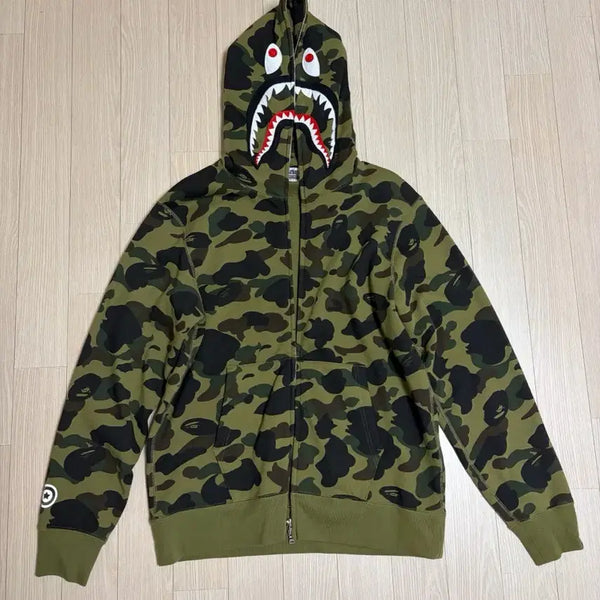 [BUNJANG] BAPE Shark Zip-Up Hoodie / 베이프 후드집업