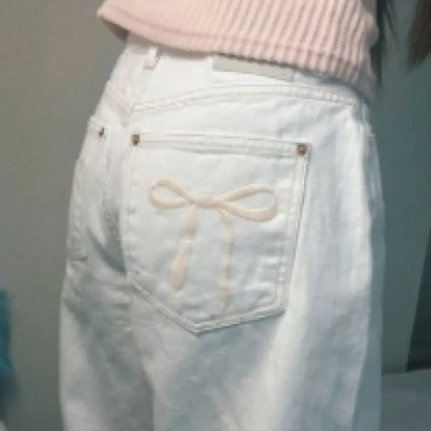[BUNJANG] Pocket Ribbon Wide Pants / 포켓 리본 와이드팬츠