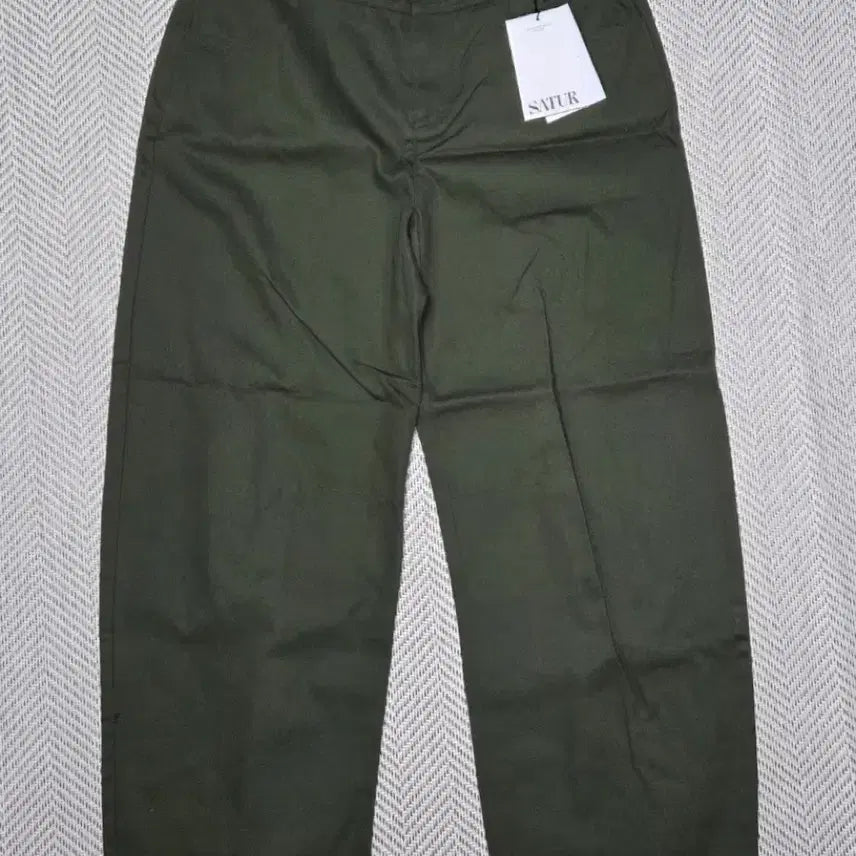 [BUNJANG] SATUR Cotton Curved Pants Khaki L / 세터(SATUR) 코튼 커브드 팬츠 카키