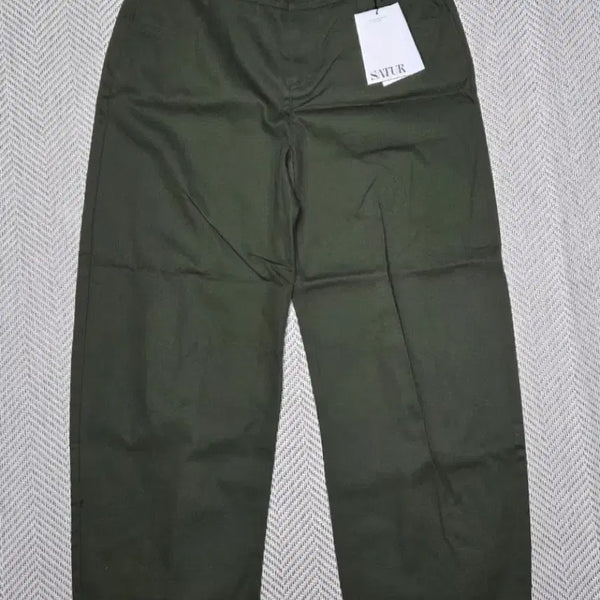 [BUNJANG] SATUR Cotton Curved Pants Khaki L / 세터(SATUR) 코튼 커브드 팬츠 카키
