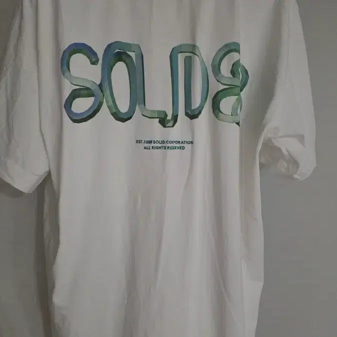 [BUNJANG] Solid Homme Logo Lettering Short Sleeve T-Shirt Size 50 / 솔리드옴므 로고 레터링 반팔 50