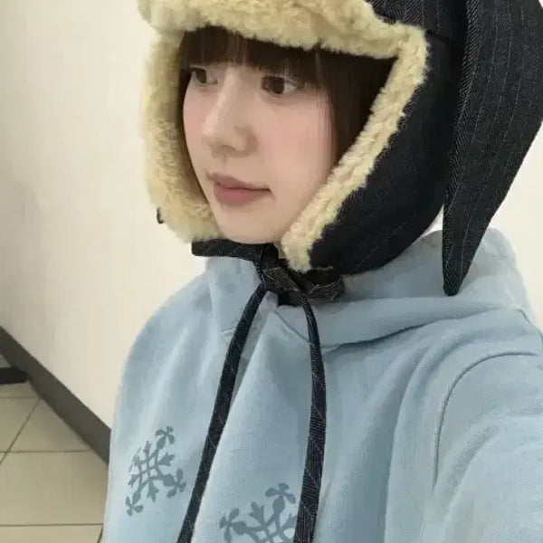 [BUNJANG] Rabbit Trooper Hat Denim / 탄산마그네슘 래빗 트루퍼 햇 데님