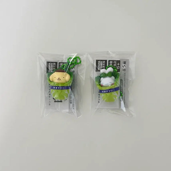 [BUNJANG] Sanrio Characters Baechu Mascot Pompompurin & Cinnamoroll Bundle Set / (2개 일괄) 산리오 캐릭터즈 배추 마스코트 폼폼푸린 시나모롤 가챠