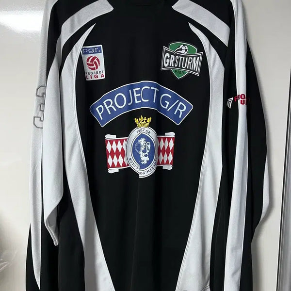 [BUNJANG] Project G/R Long Sleeve Football Jersey Black / [2] 프로젝트 gr 롱슬리브 풋볼 저지 블랙