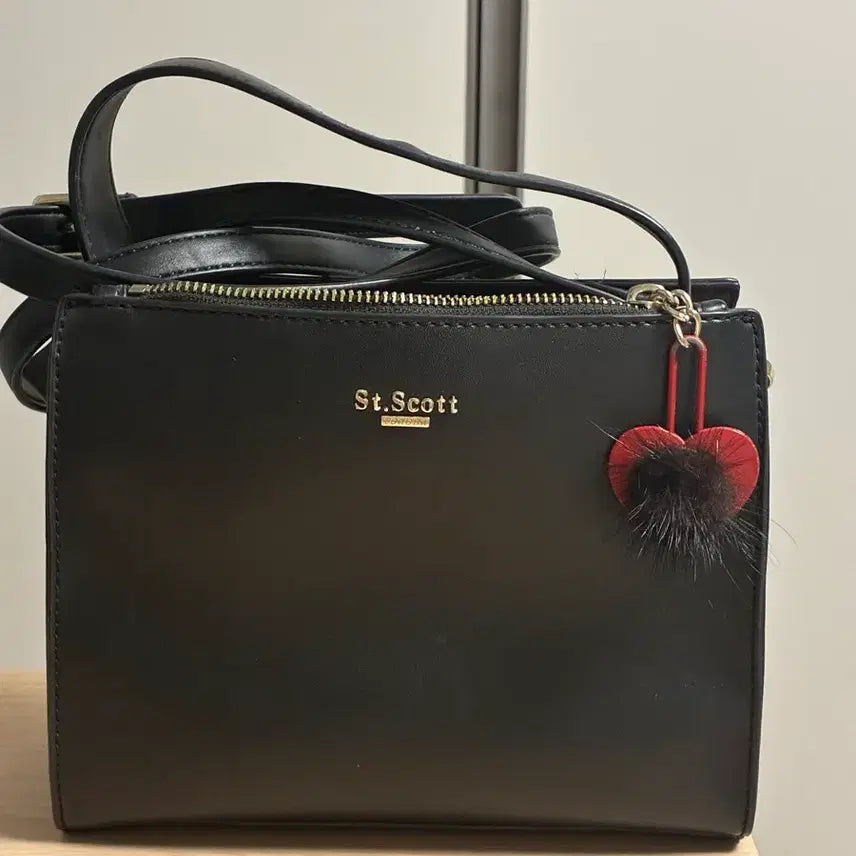 [BUNJANG] Saint Scott Black Leather Two-Way Handbag/Crossbody Bag / 세인트스코트 가방 핸드백 크로스백 블랙