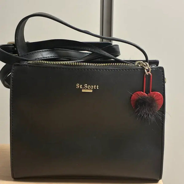 [BUNJANG] Saint Scott Black Leather Two-Way Handbag/Crossbody Bag / 세인트스코트 가방 핸드백 크로스백 블랙
