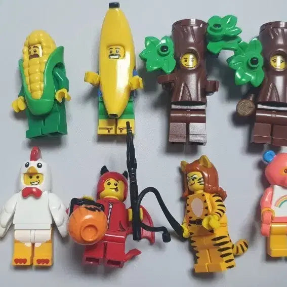 [BUNJANG] LEGO Minifigure 10 Figure Set / 레고  피규어 10종 세트 (여우, 옥수수, 바나나, 나무,