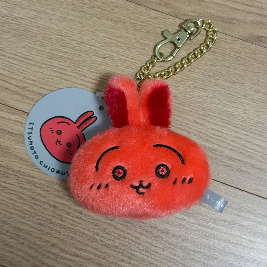 [BUNJANG] Chiikawa Usagi Red Face Keychain / 치이카와 빨간 우사기 얼굴 키링