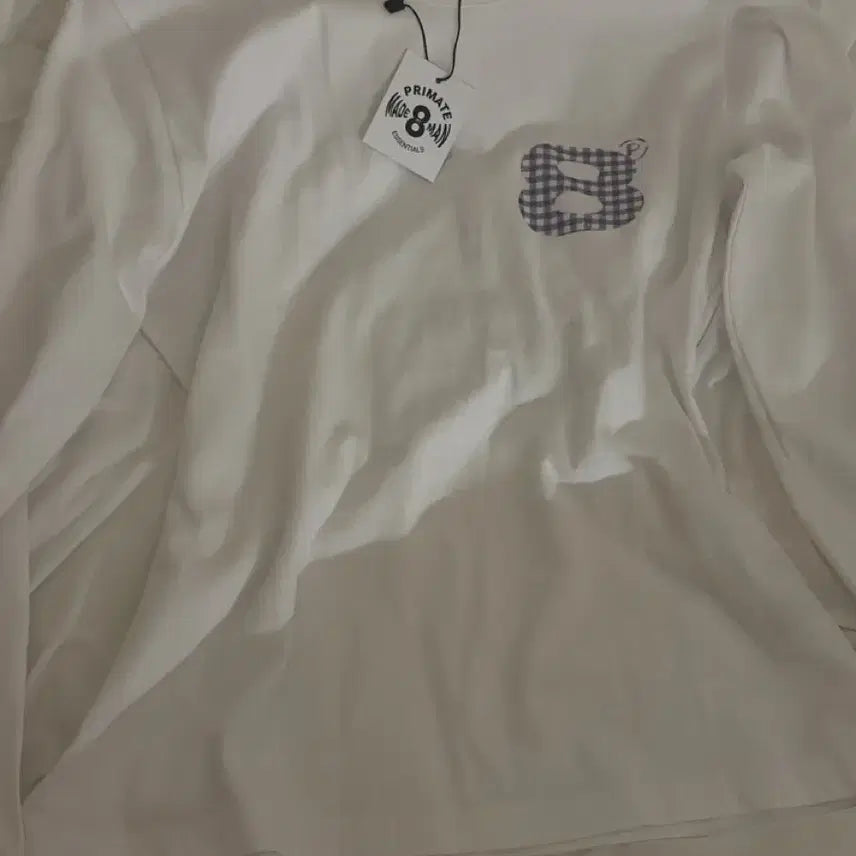 [BUNJANG] Prime Eight Long Sleeve T-Shirt White / 프라임에이트 롱슬리브