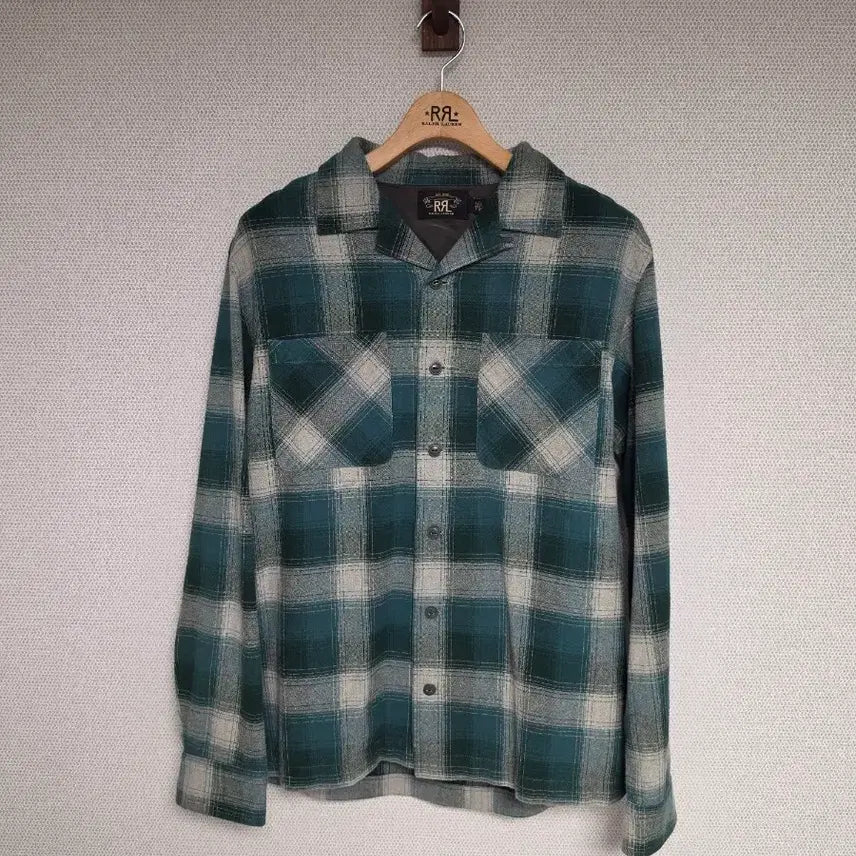 [BUNJANG] RRL Double RL Open Collar Check Shirt M / RRL 더블알엘 오픈카라 체크 셔츠 M