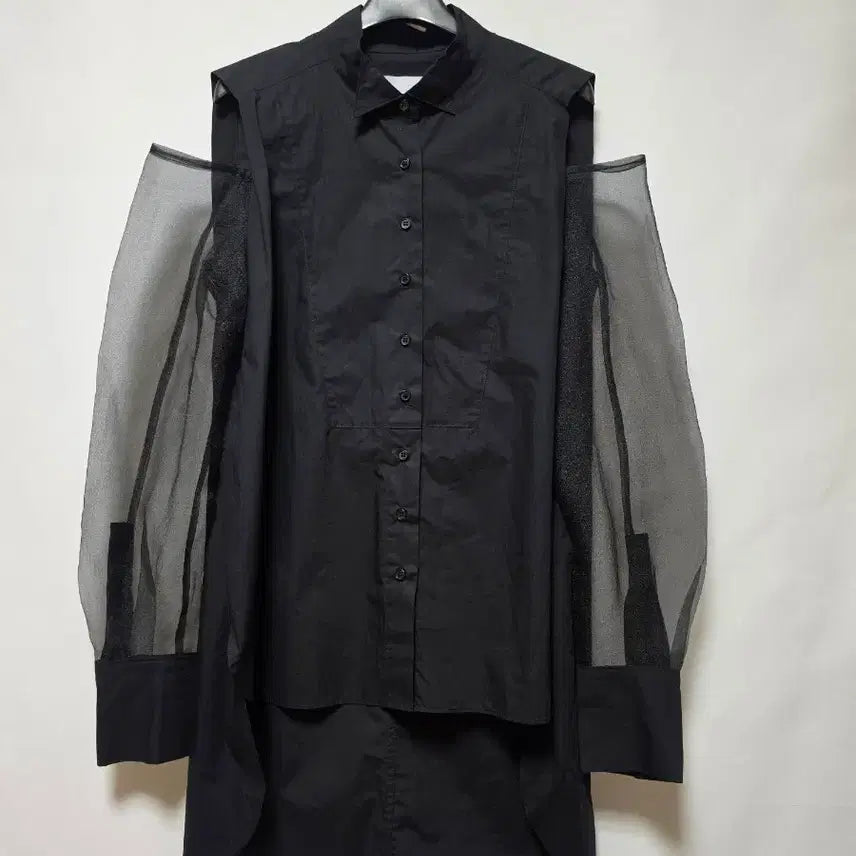 [BUNJANG] Theilma Sheer Sleeve Shirt / 더일마 시스루 슬리브 셔츠