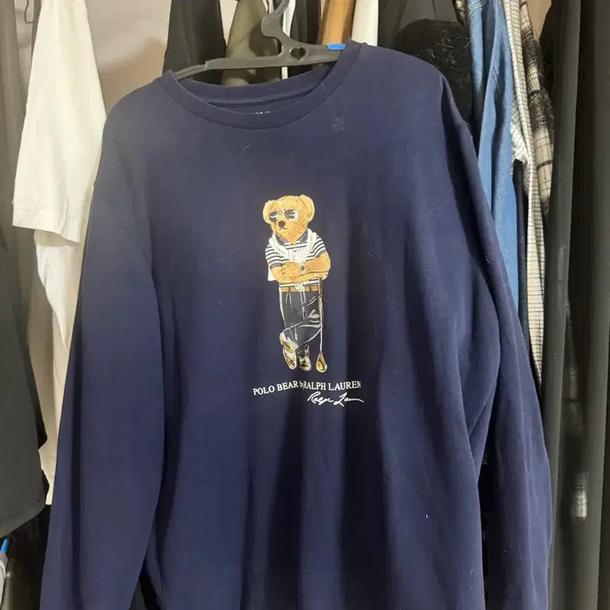 [BUNJANG] Polo Ralph Lauren RLX Bear Graphic Sweatshirt XL / 폴로 랄프로렌 RLX 베어 맨투맨