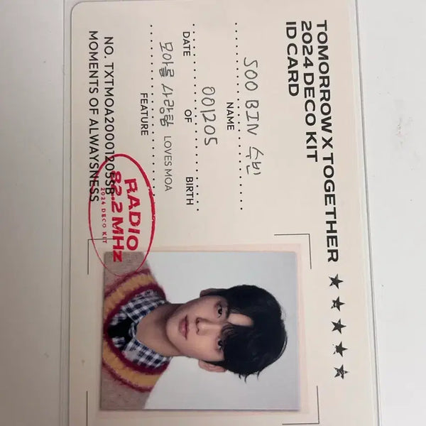 [BUNJANG] TXT Soobin Deco Kit Photocard / 수빈 데코키트 포카
