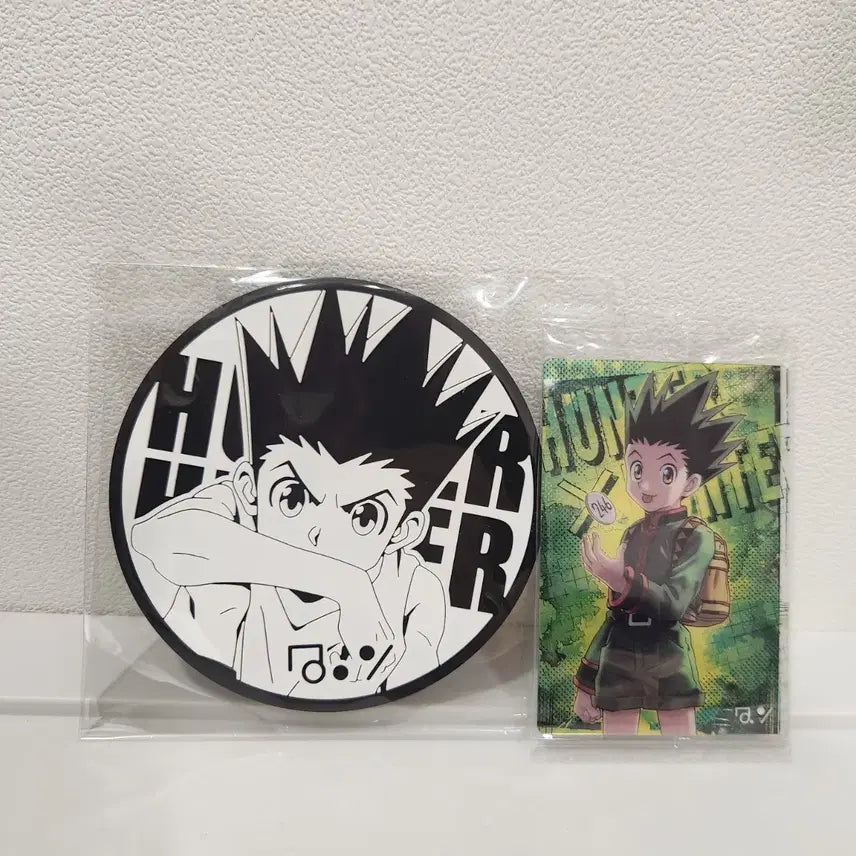 [BUNJANG] Hunter x Hunter Gon Freecss Chimera Ant Arc Rubber Coaster & Wafer Card Bundle / 헌터x헌터 곤 티 코스터 가챠 러버 코스터 웨하스 카드 키메라앤트