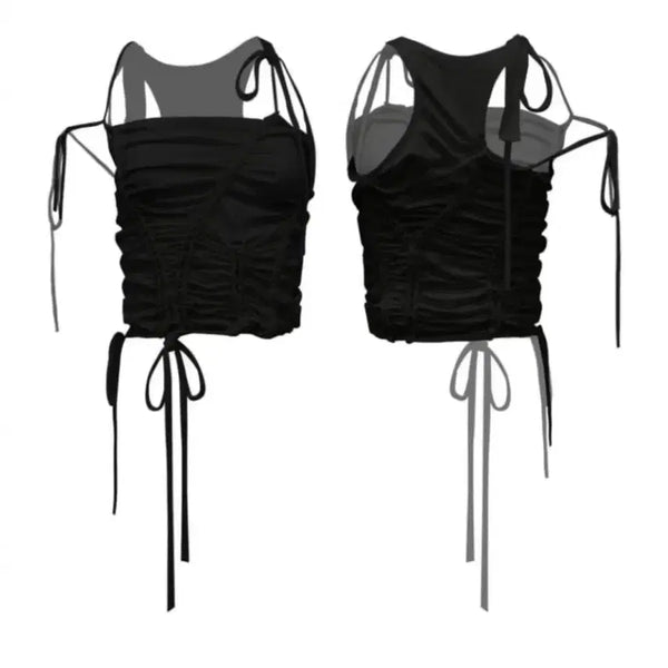[BUNJANG] NACHE Braid Drop Sleeveless Black / 나체 NACHE BRAID DROP SLEEVELESS black