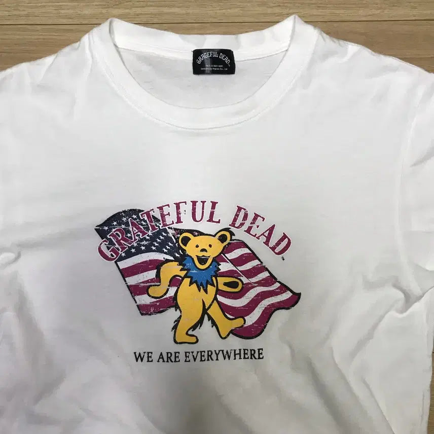 [BUNJANG] Grateful Dead Dancing Bear Short Sleeve T-Shirt White / 그레이트풀 데드 반팔 티셔츠 화이트