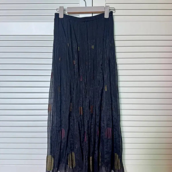 [BUNJANG] Soopy Vintage Chiffon Flare Long Skirt / soopy 수피 빈티지 쉬폰 플레어 롱 스커트