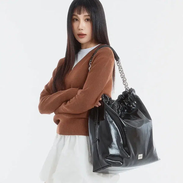 [BUNJANG] Badzzizi Chain String Bag Black / 배드지지 체인 스트링백 블랙