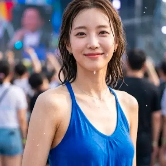 [BUNJANG] Royal Blue Halterneck Sleeveless Dress Mini / 로열블루 홀터넥 민소매 원피스 싸이흠뻑쇼 (XS)