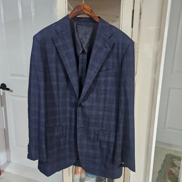 [BUNJANG] Navy Check Suit Set - Size 100 / 정장 세트 네이비 체크 100