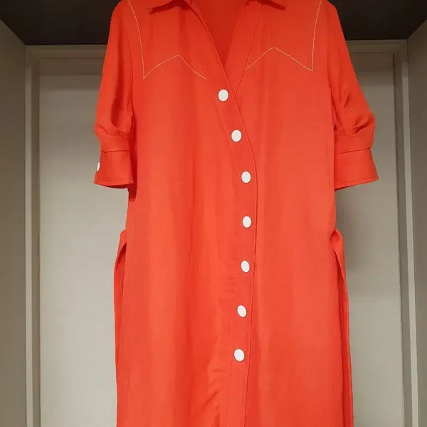 [BUNJANG] Sandro Linen Blend Dress / 산드로 린넨혼방 원피스